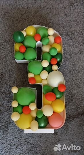 Цифра 3 для фото на день рождения