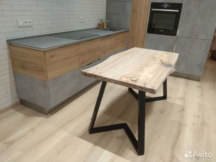 Стол из слэбов карагача, стол из массива дерева