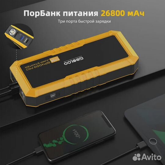 Бустер gooloo 26800mAh 4000A