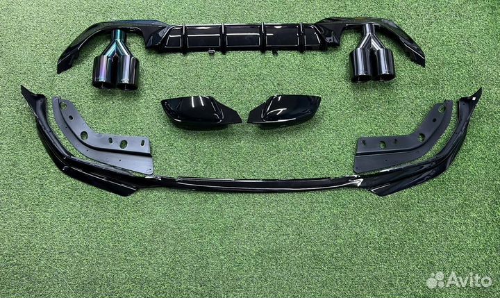 Сплиттер + насадки на глушитель BMW 3 G20