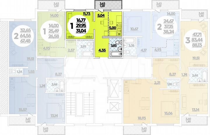 Квартира-студия, 31 м², 6/16 эт.