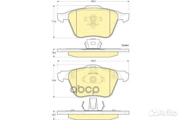 6115762 Колодки тормозные volvo S60/V70/S80/XC7
