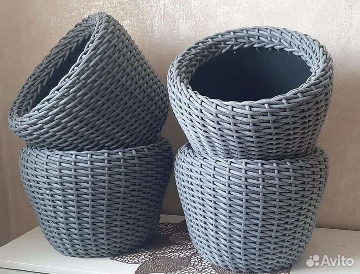 Кашпо из ротанга