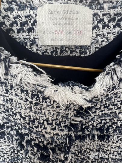 Твидовый жакет zara детский