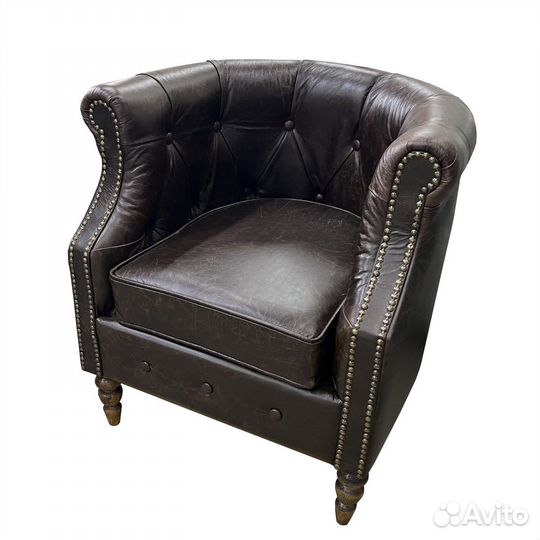 Кожанное кресло «Честер малое». Шевро