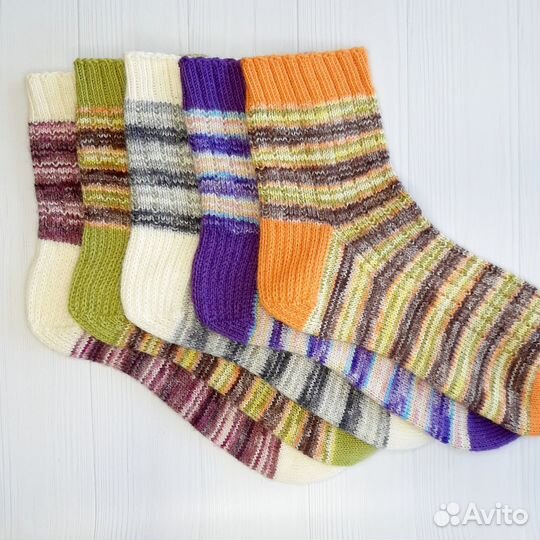 Носки ручной вязки шерстяные 40-41размер