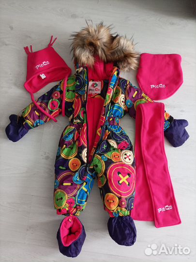 Зимний комбинезон PicCo на девочку 74 размера