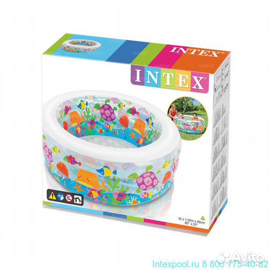Бассейн детский intex 56493 «Морской Риф» 191х178