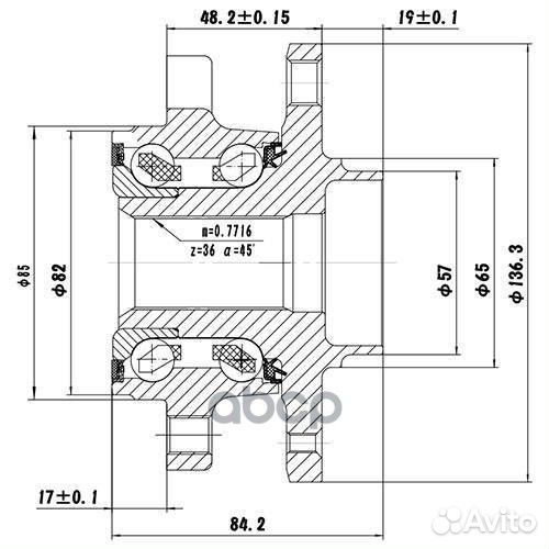 Ступица передняя перед лев Z89172R Zikmar