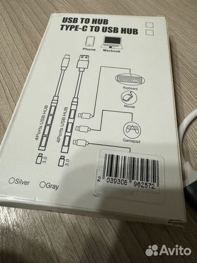 Usb разветвитель 4 в 1 type-c