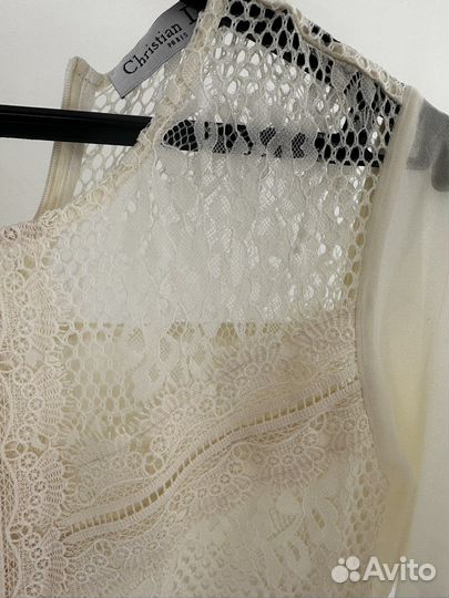 Christian dior платье летнее горошек