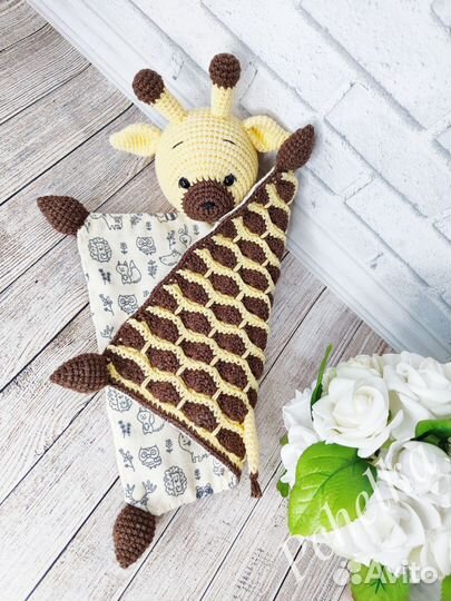 Комфортер вязаный Жирафик