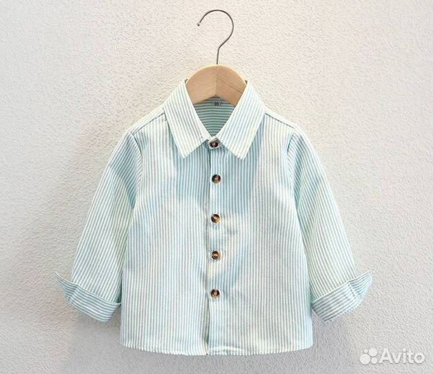 Рубашка в зелёную полосочку