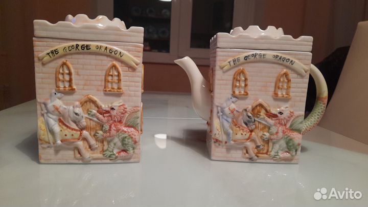 Чайник заварочный и сахарница (керамика)