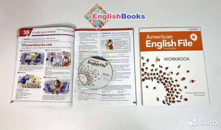 American English file 4, комплект (SB,WB,CD)