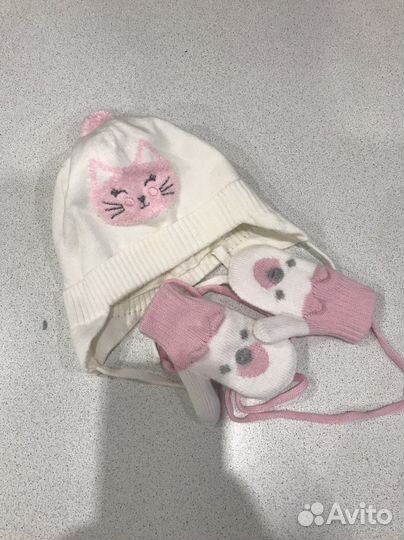 Комплект шапка, рукавички