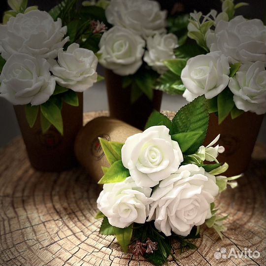 Мини букет из мыла Розы