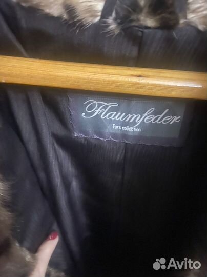 Шуба норковая с капюшоном