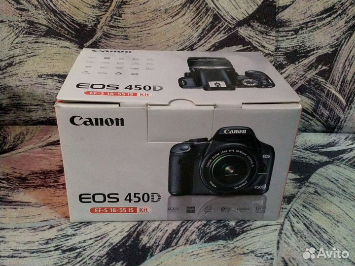 Зеркальный фотоаппарат canon 450D коробка