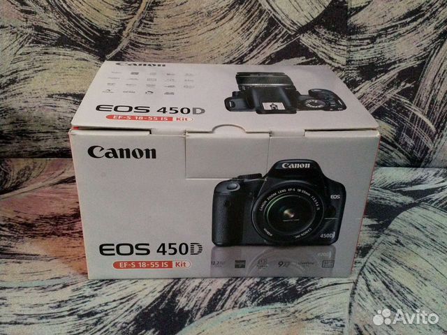 Зеркальный фотоаппарат canon 450D коробка