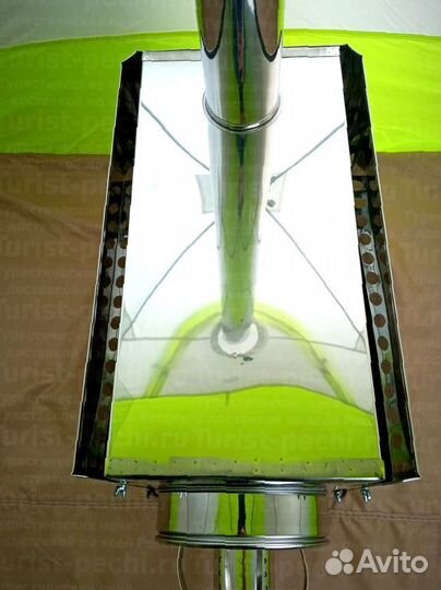 Дровяная печь Средняя на 30 л. c экранами с трех с