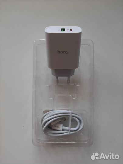 Сетевое зарядное устройство hoco C80A с кабелем