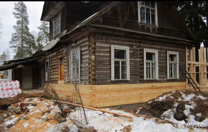 Подъем дома замена венцов