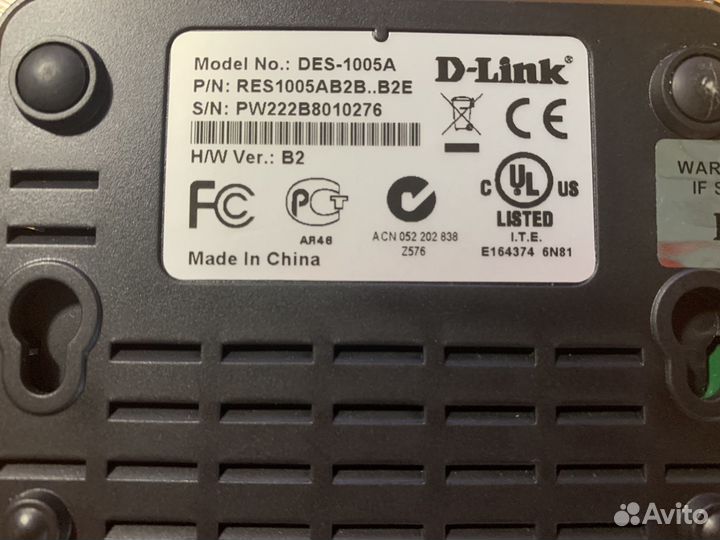 Коммутатор d link DES 1005A