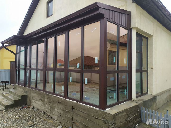 Остекление коттеджей окнами пвх