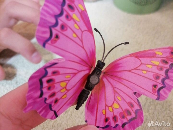 Живая бабочка на магните