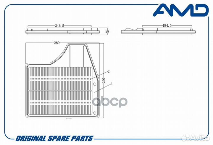 Фильтр воздушный nissan (Teana L33R) (2,5) (2014)
