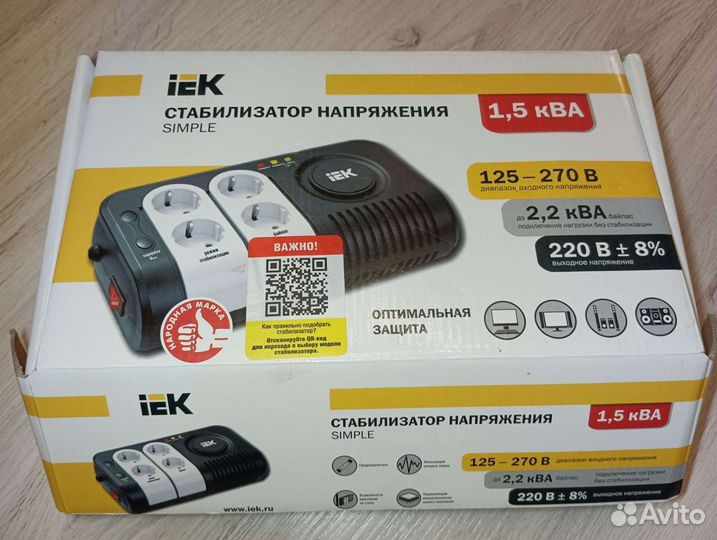 Стабилизатор напряжения Simple 1,5 ква IEK