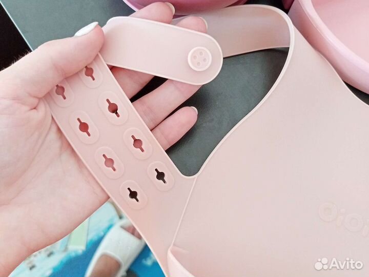 Силиконовая детская посуда набор бренд MinikOiOi