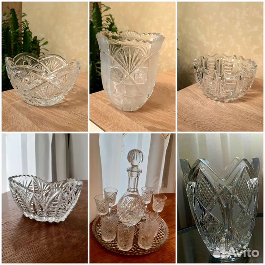 Вазы хрусталь, конфетницы СССР