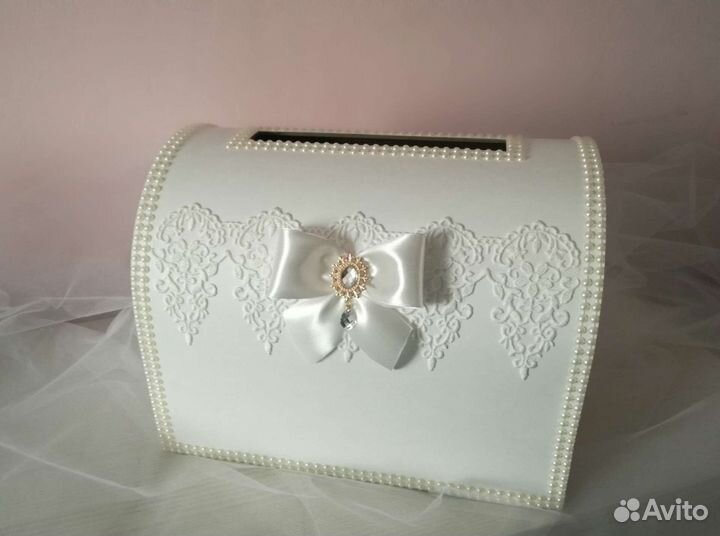 Свадебный сундучек, белый в наличии