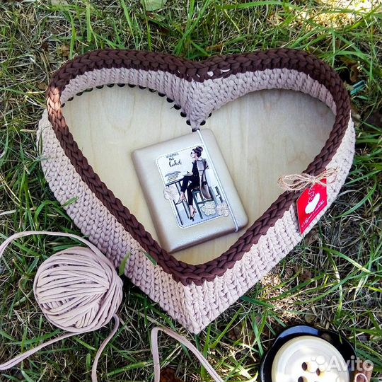 Корзина сердце большое ручная работа