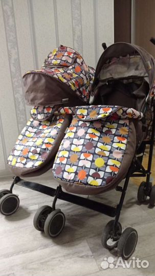 Коляска трость для двойни