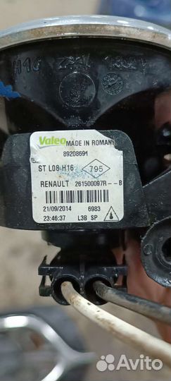 Противотуманная фара правая renault logan 2