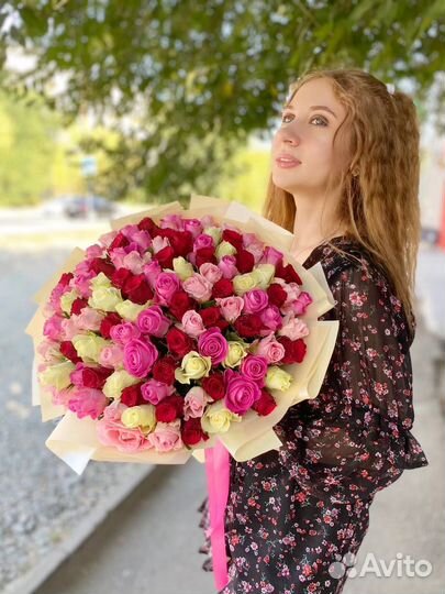 Букет из 101 розы Кения