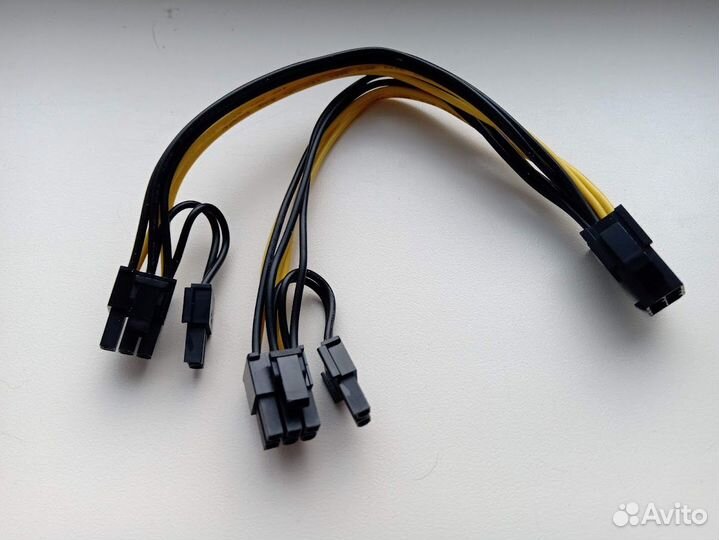 Кабель питания PCI-E 6 pin на 8 pin (6+2 pin)