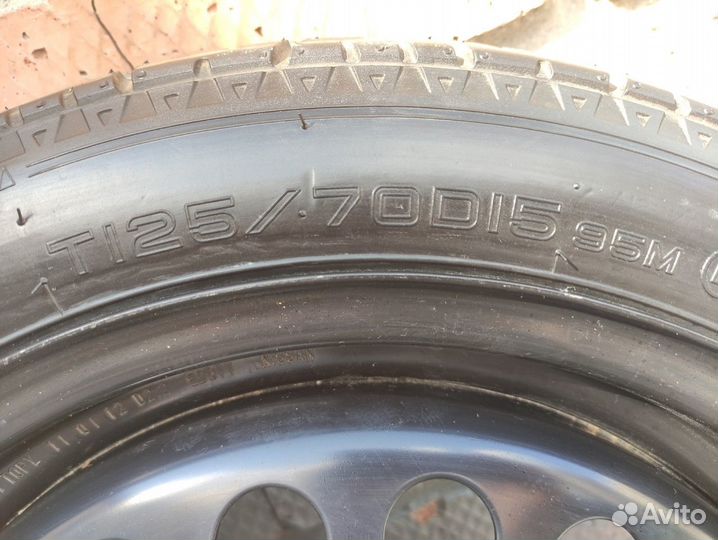 Запасное колесо Nissan 125/70R15 б/п по РФ