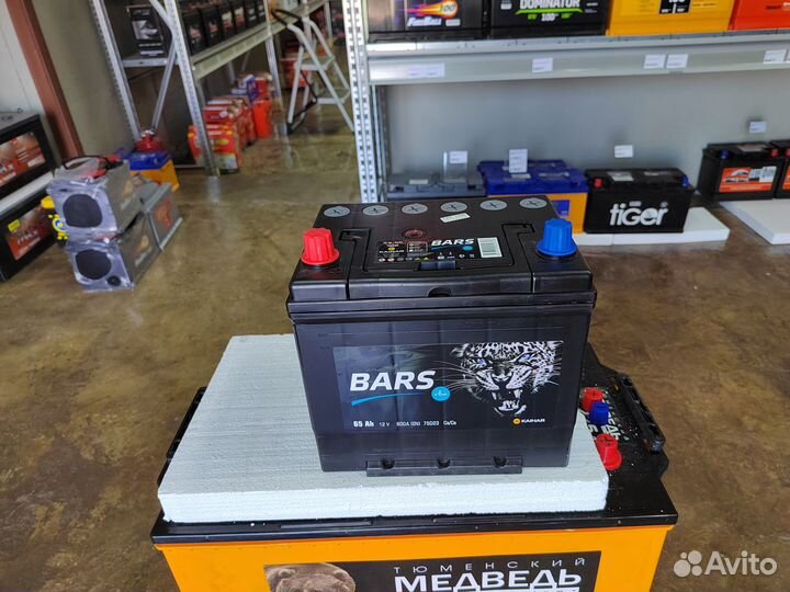 Аккумулятор Барс (Bars) Азия 65 Ач прям 600 А