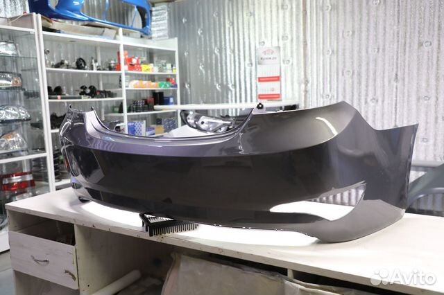 Бампер задний Хендай Солярис 1 2014-2017 SAE серый