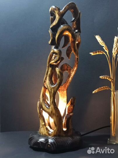 Светильник ночник из дерева хороший подарок