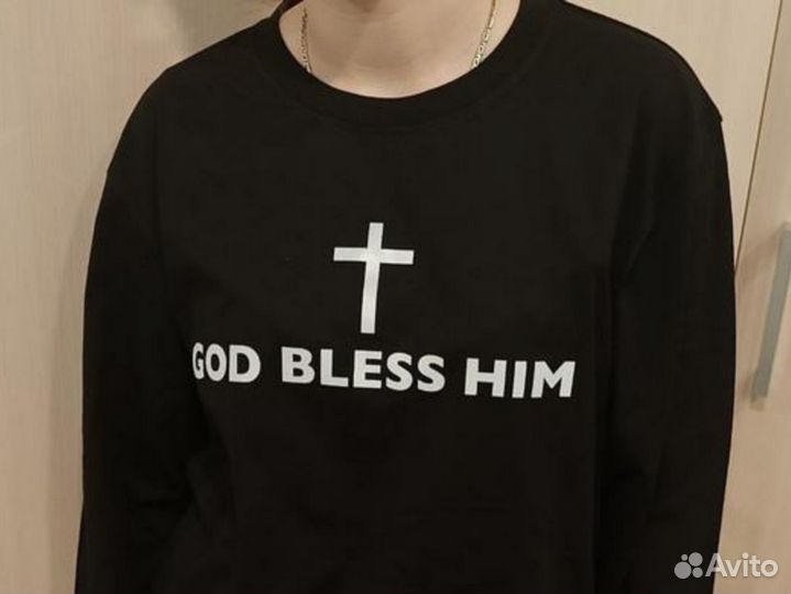 Лонгслив god bless him