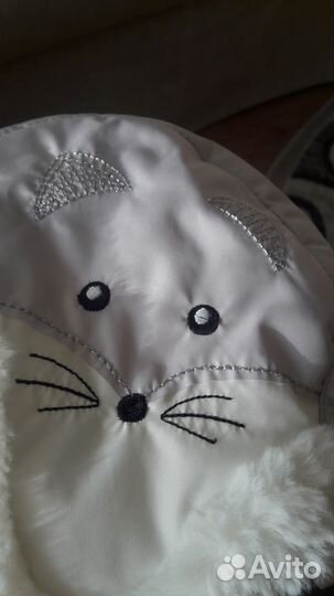 Меховая шапка для девочки на 1.2 года