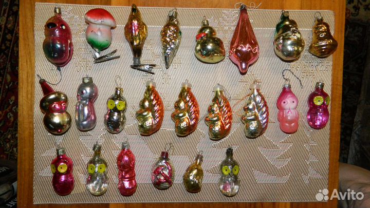 Ёлочные игрушки из СССР-100 шт.+бонус (одним лотом