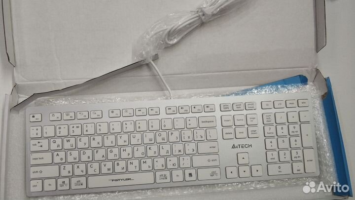 Клавиатура проводная A4Tech Fstyler FX50, USB, Бел