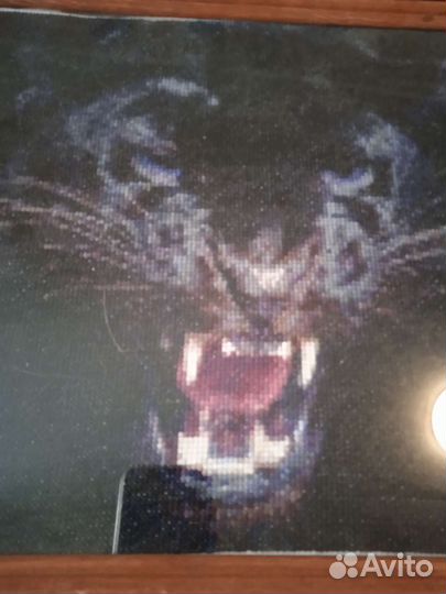 Пантера. Вышивка крестиком