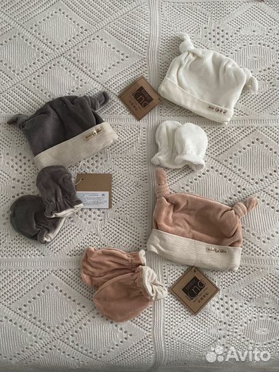 Комплект шапка варежки 56, 62, 68, 74, 80